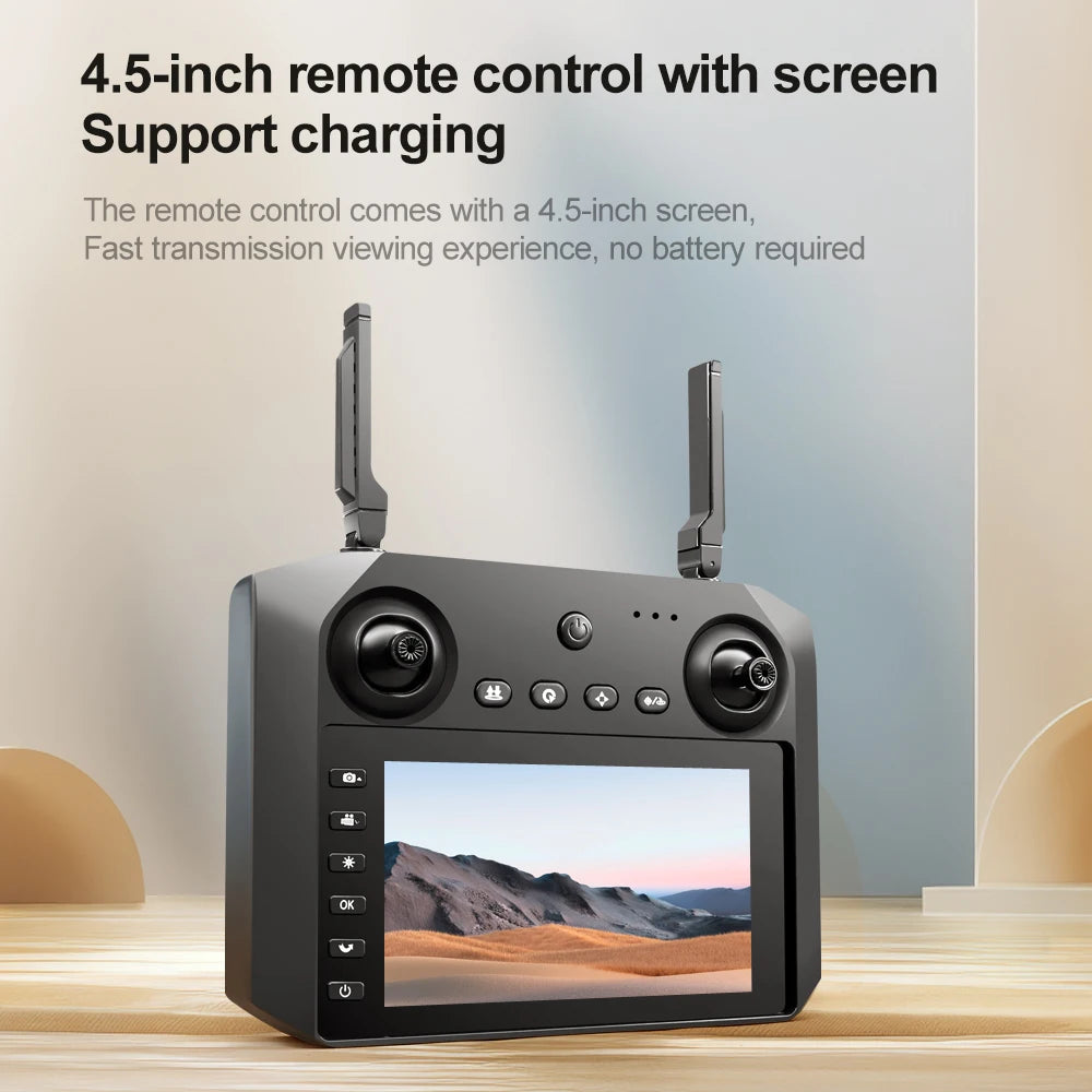 4K Dual Camera Drone – Brushless Motor w/ Screen Remote