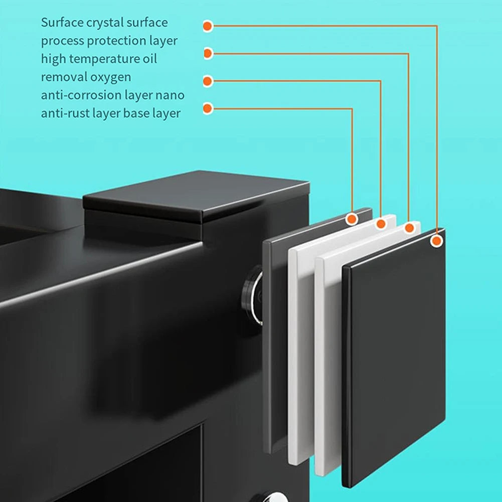 3-Tier Over-the-Sink Kitchen Dish Drying Rack with Cover