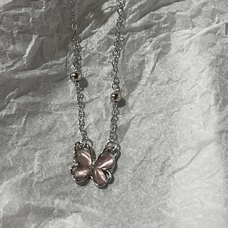 Kpop Double Layer Heart Necklace Women’s Pendant Chain