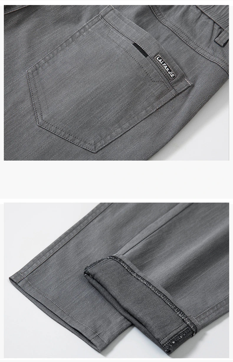 Men’s Cotton Stretch Business Pants – Slim Fit Trousers