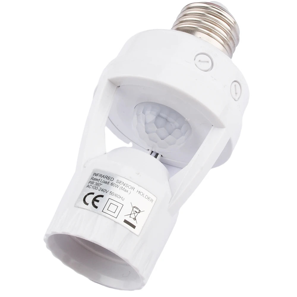 60W E27 PIR Sensor Smart Lamp Base