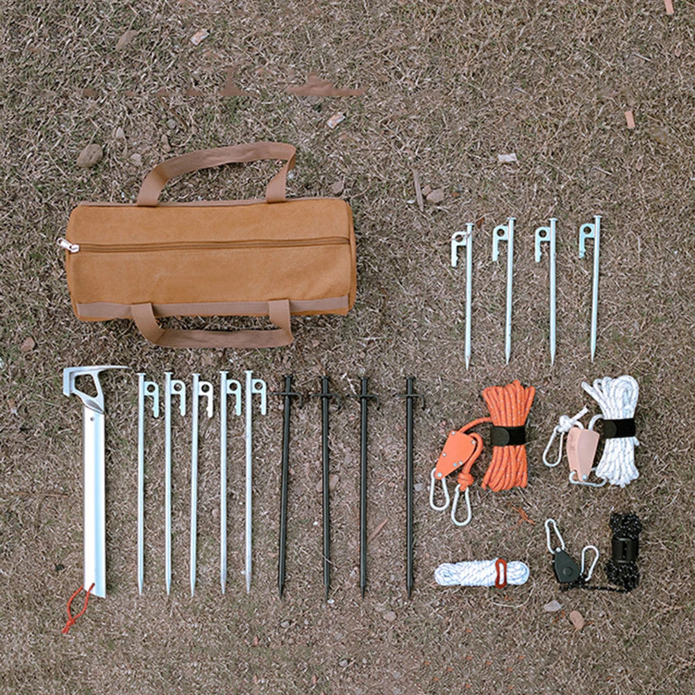 Camping Tools Storage Bag Large Capacity Canvas Tent Stake