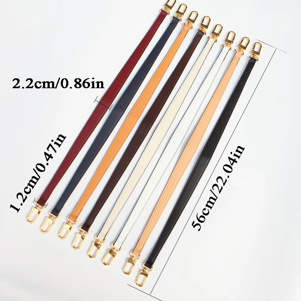 56cm Leather Bag Strap with Golden Buckle – Replacement Belt