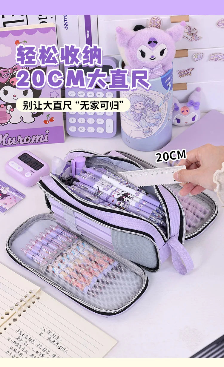 New School Supplies Back to School Essential Pencil Case, Large Capacity Stationery Organizer Student Stationery Box