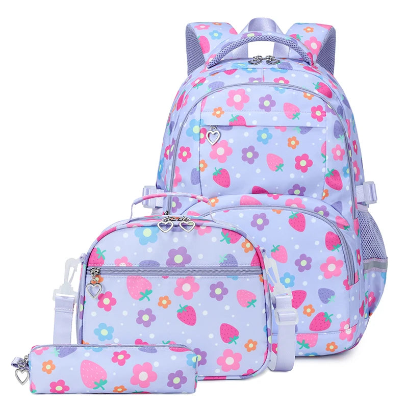 Schoolbags for Primary School Girls, Fashionable Backpacks, Large Capacity Junior High School Students, Versatile Backpacks