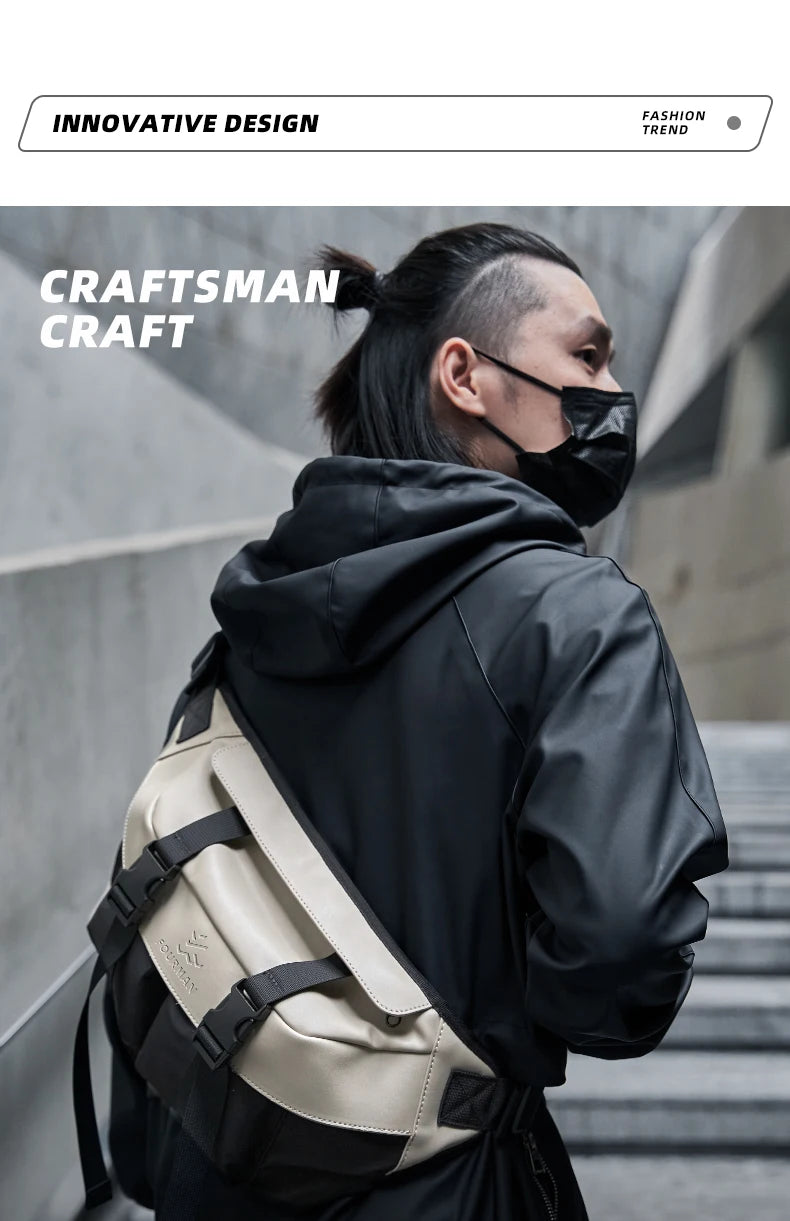 Japanese Casual Men's Waterproof Crossbody Bag
