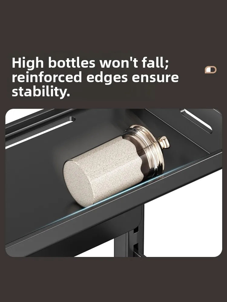 Multi-Layer Kitchen Storage Rack Carbon Steel for Spices and Tools