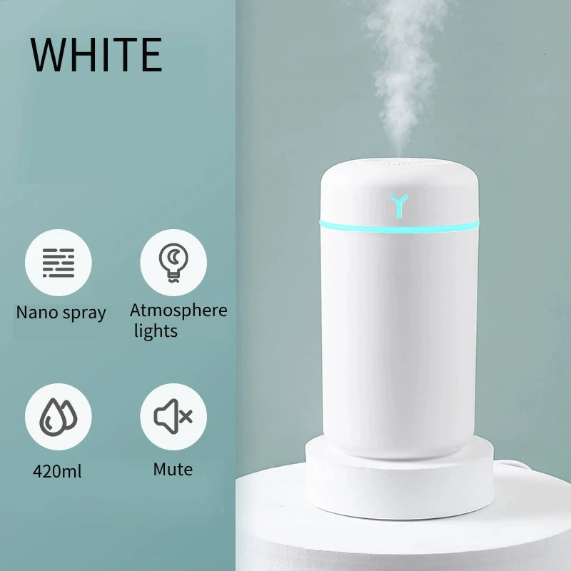 420ML Portable Mini USB Cool Mist Humidifier