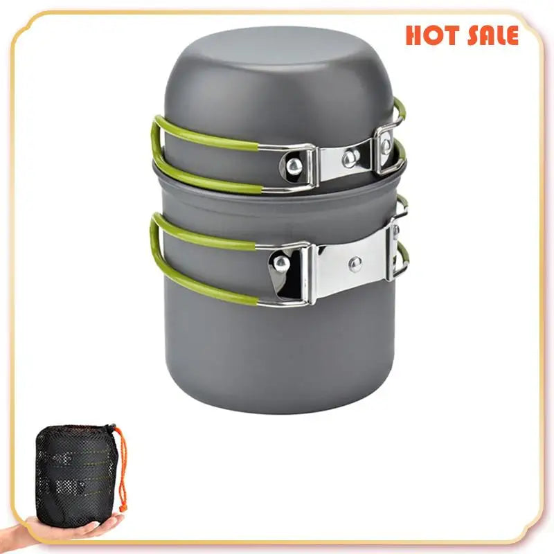 Sale Camping Pots Cookware Set Portable Outdoor Cooking Tableware Forhiking Trekking Picnic Fishing Mountaineering