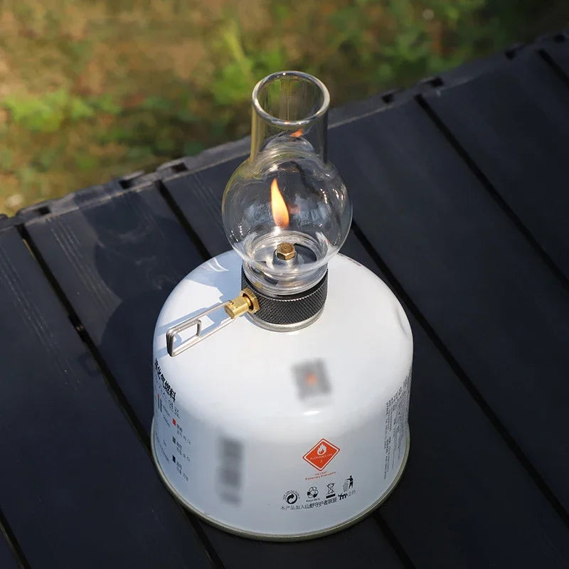 Portable Camping Gas Lamp Outdoor Candle Light for Hiking