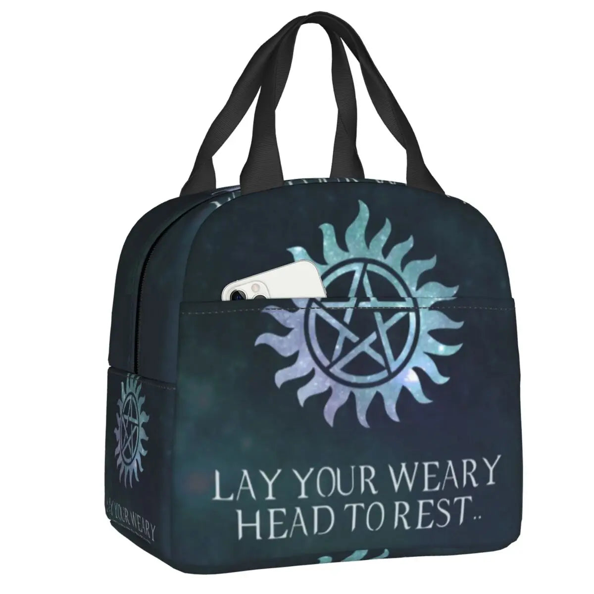 Supernatural Insulated Lunch Tote Bag for Women The Family Business Winchester Things Cooler Thermal Bento Box Outdoor Camping