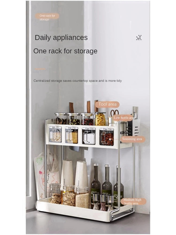 Multi-Functional Kitchen Seasoning & Storage Rack