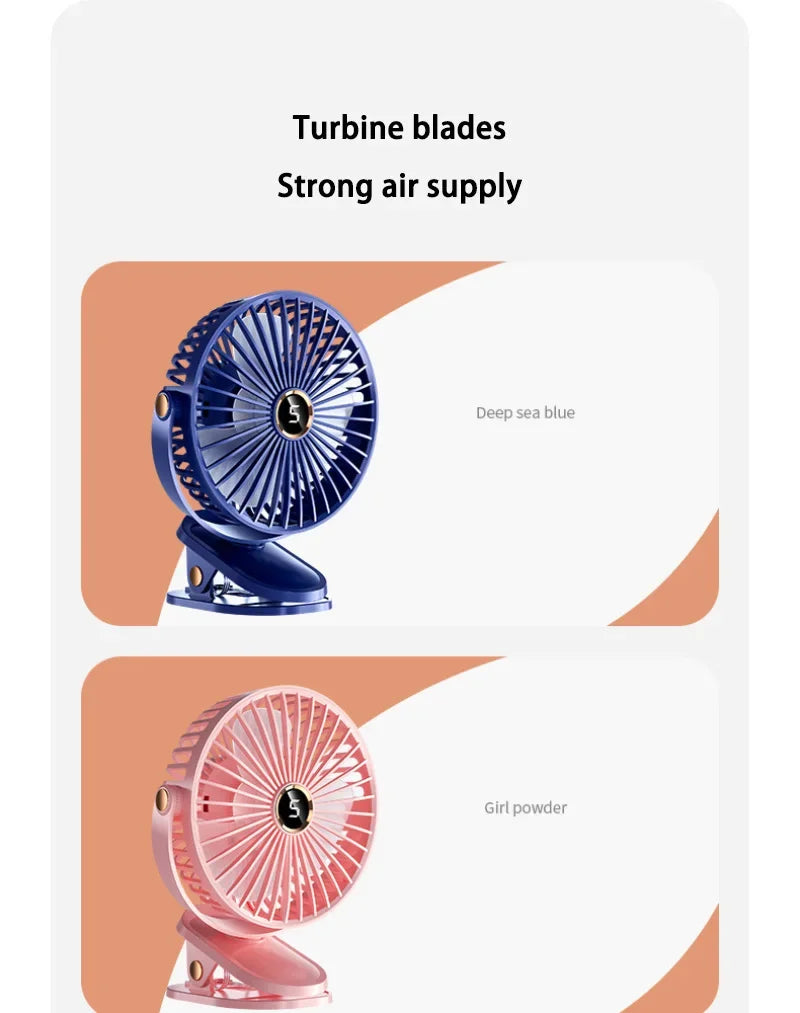 Xiaomi Youpin Clip-on Fan 5 Speed Quiet Rechargeable Desktop Portable Air Circulator Wireless Fan With LED Light Camping Home
