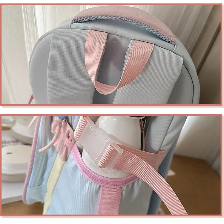 Large Capaci Children's School Bag Set for Girls Primary And Middle School Double oulder Bapa Sweet College Sle