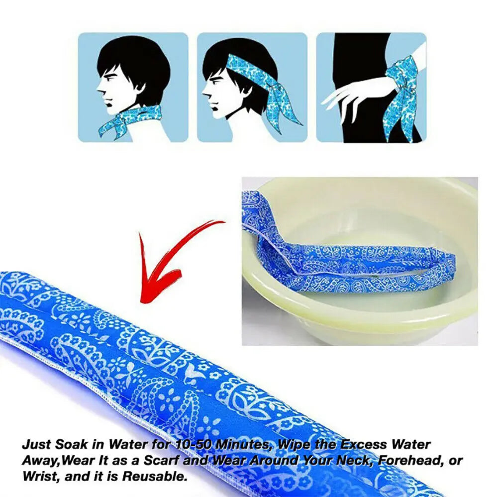 Ice Cooling Bandana Neck Wrap for Sports & Outdoors