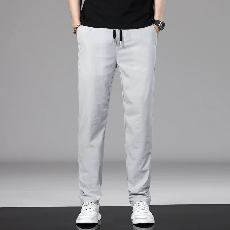 Men’s Ice Silk Stretch Business Casual Pants