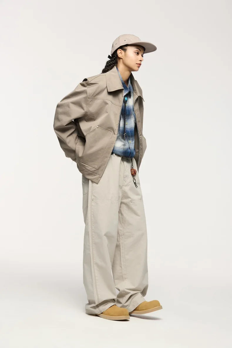 Men’s Wide-Leg Street Style Work Pants Autumn 2025