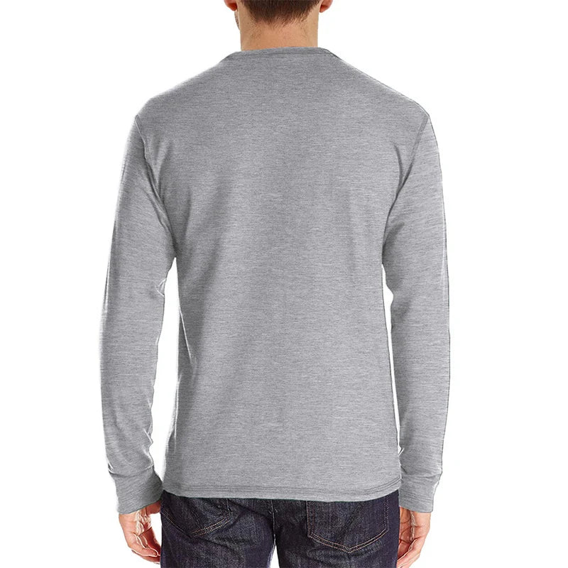 Men’s Casual Long Sleeve Elastic T-Shirt
