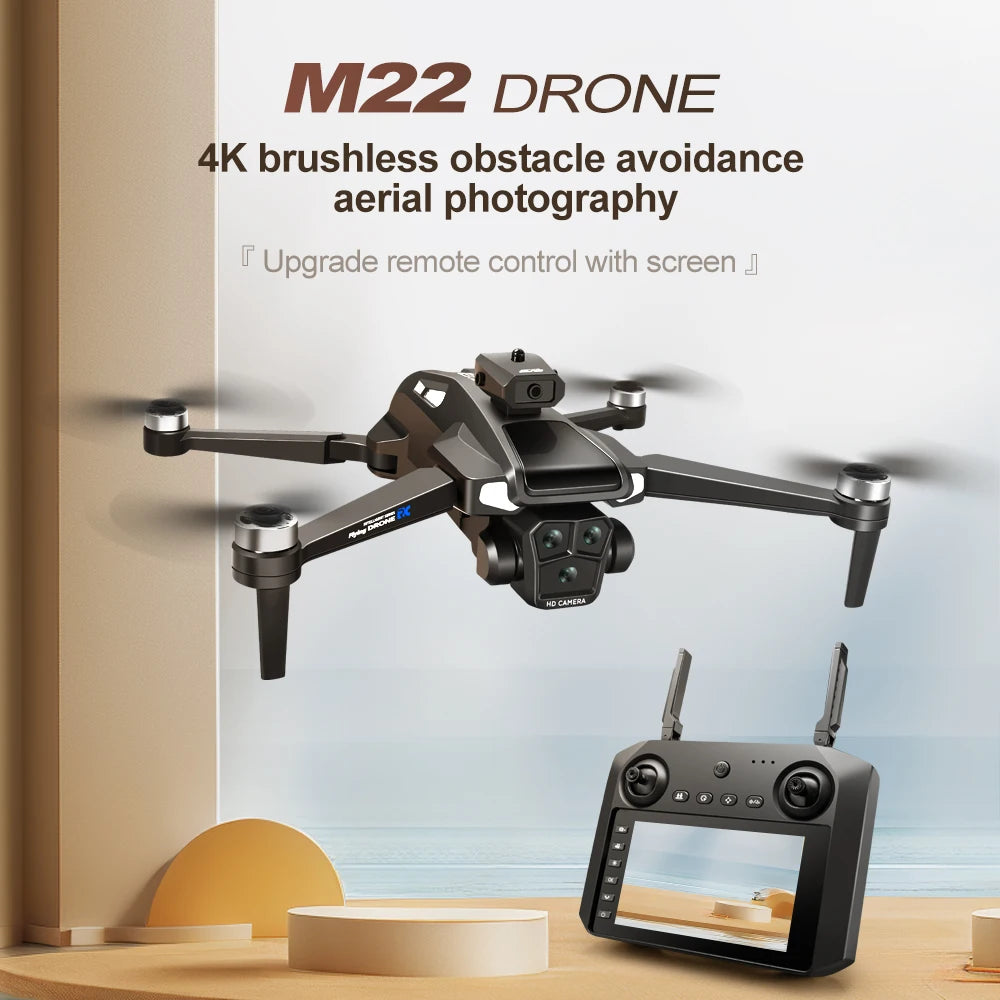 4K Dual Camera Drone – Brushless Motor w/ Screen Remote