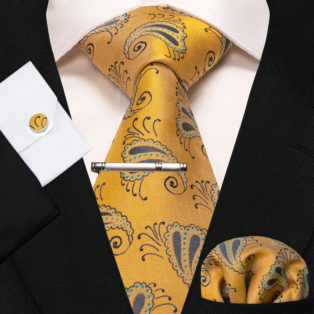 8cm Silk Men’s Tie Set with Pocket Square