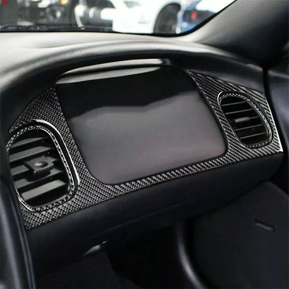 Carbon Fiber Car Trim Cover Black Interior Protection