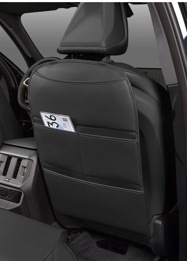 Leather Car Seat Back Protector Waterproof Kick Mat