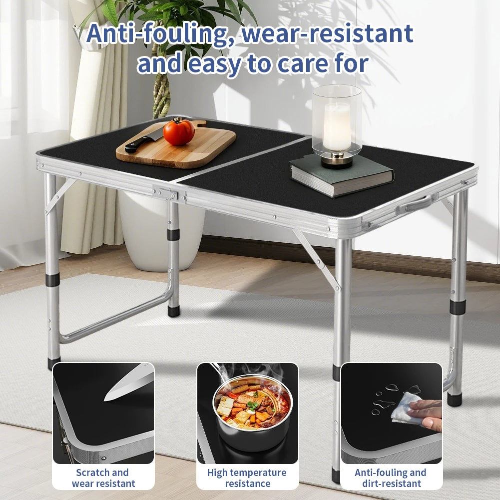 Portable Folding Camping Table with Adjustable Height