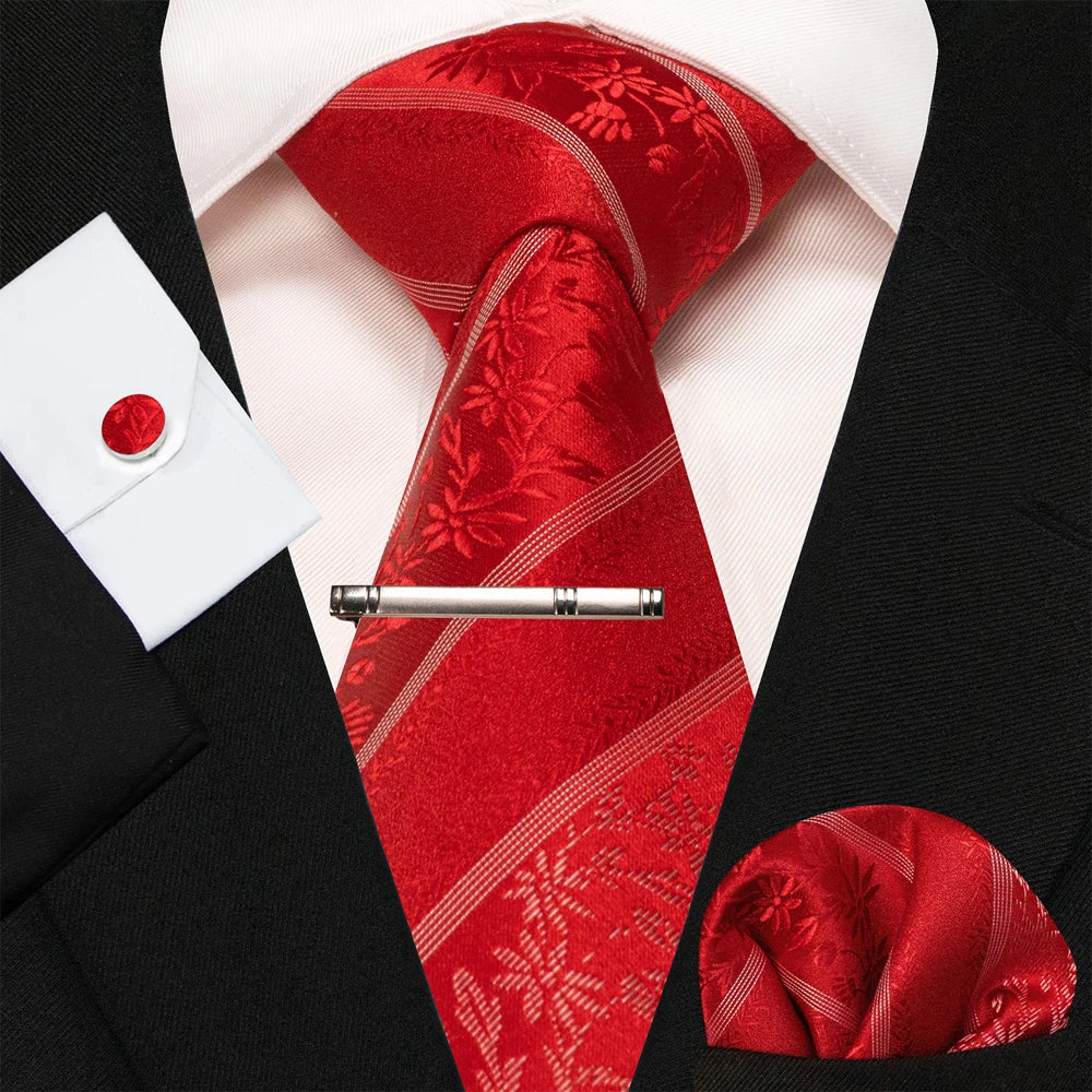 8cm Silk Men’s Tie Set with Pocket Square
