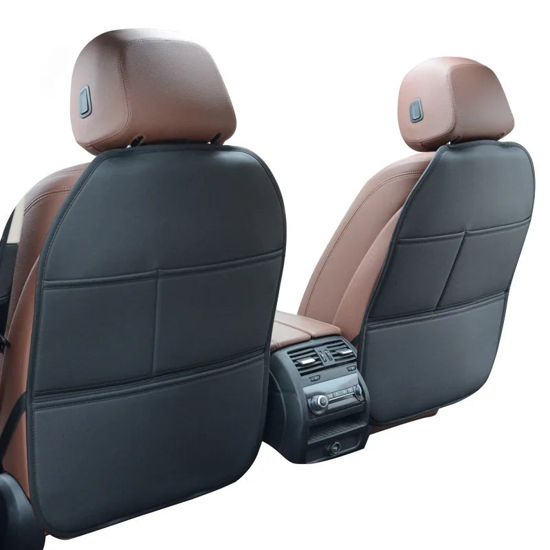 PU Leather Car Rear Seat Kick Pad Backrest Protection