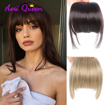 Clip-In Synthetic Bangs Extensions Natural Fringe Hair