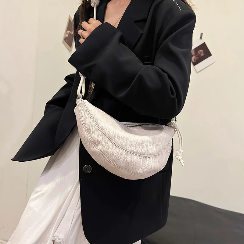 Women’s Genuine Cow Leather Crossbody Tote Shoulder Bag