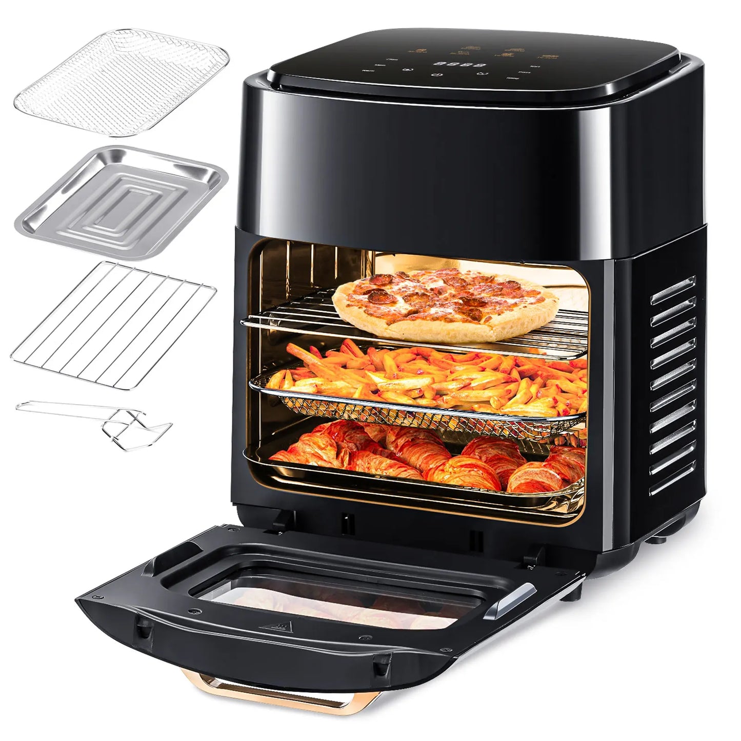 15L 1800W Large Electric Air Fryer Oven, LED Display