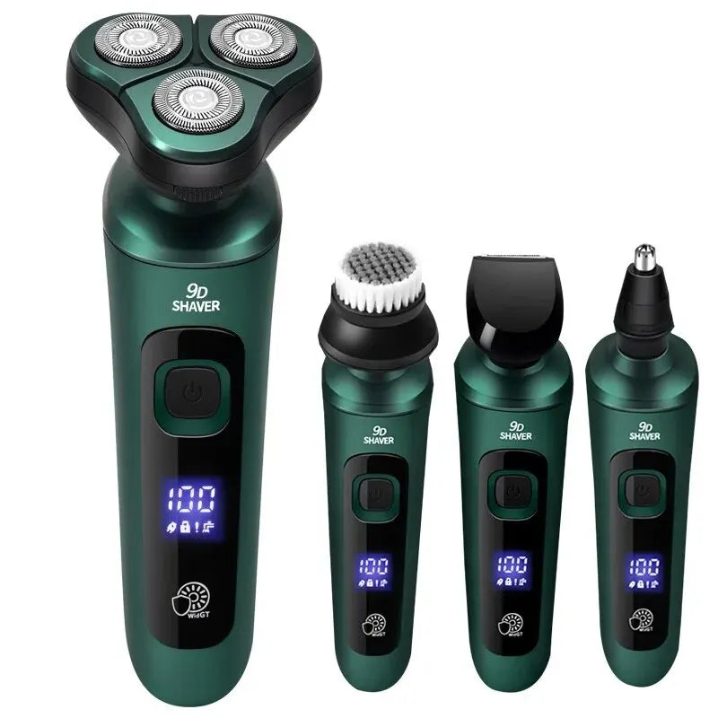 LED Digital Electric Shaver with Trimmer & Nose Hair
