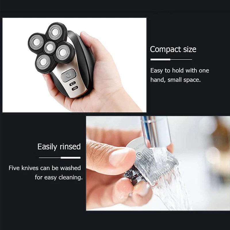 5-in-1 Rechargeable Waterproof Men’s Electric Shaver