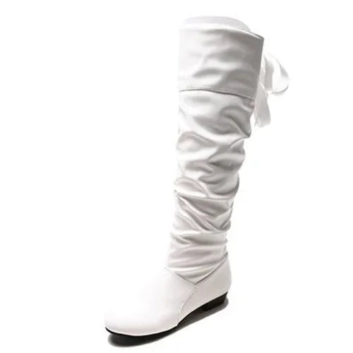 Shoes For Women 2022 Spring Knee High Boots Red Black White
