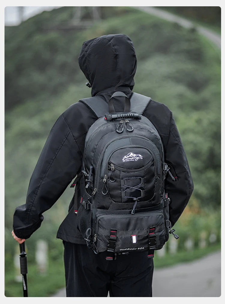 Travel backpack 40L waterproof lightweight outdoor hiking, men's and women's camping backpack