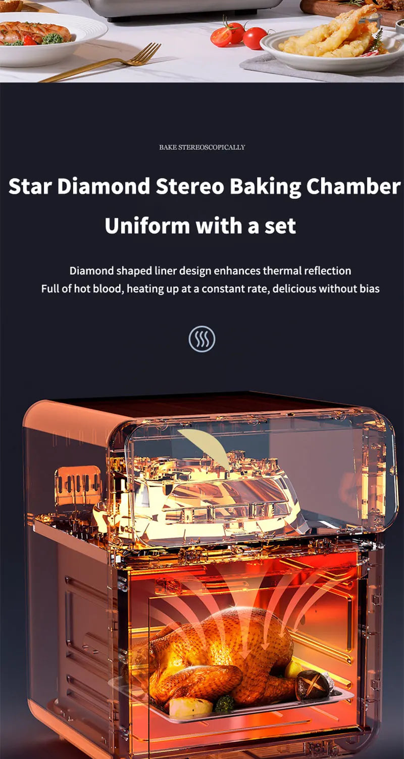 10L Large Electric Air Fryer Oven Oil-Free