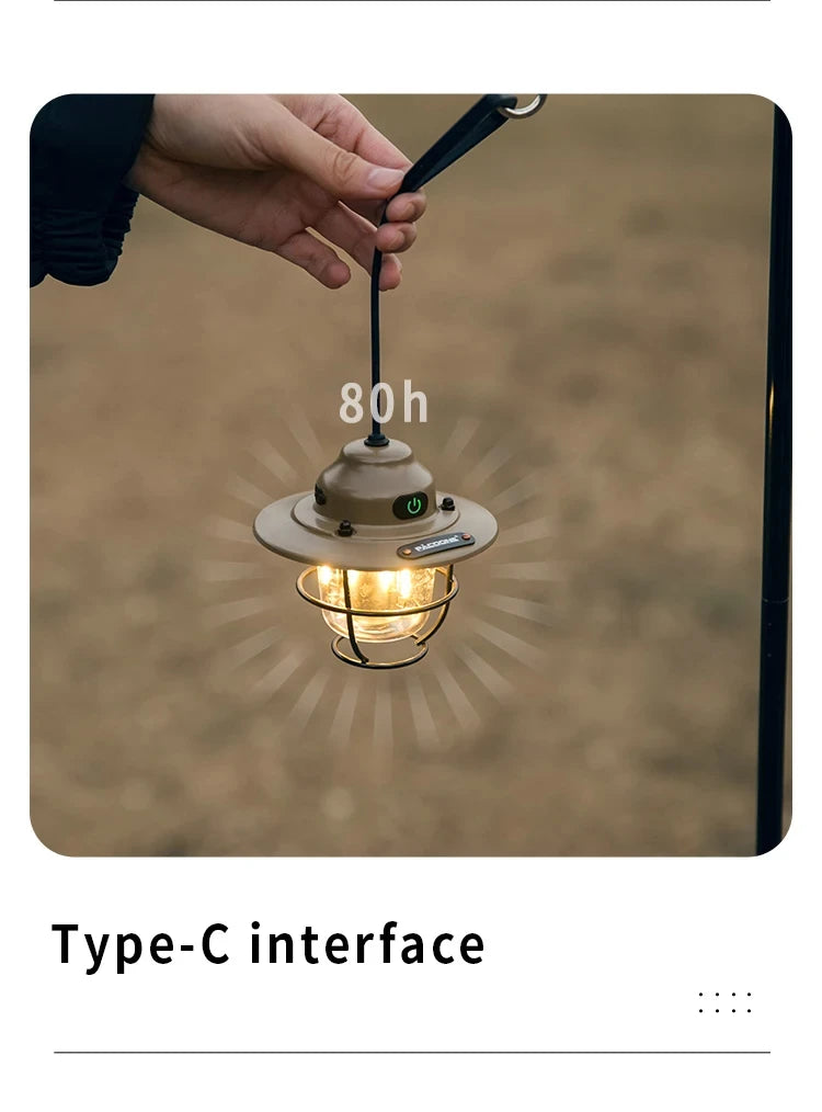 Modern Outdoor Camping Lamp – Dimmable Rechargeable Lantern