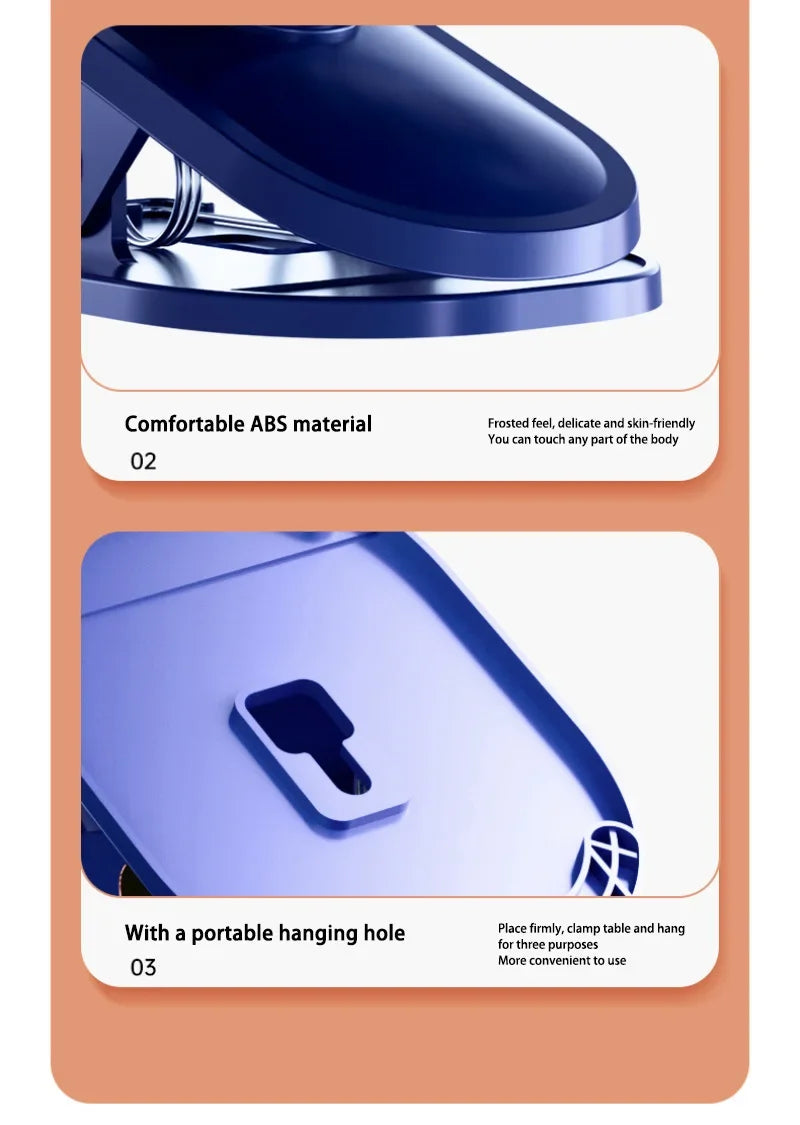 Xiaomi Youpin Clip-on Fan 5 Speed Quiet Rechargeable Desktop Portable Air Circulator Wireless Fan With LED Light Camping Home