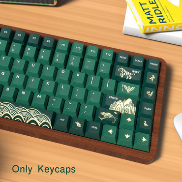 Animal Forest Green Cherry Profile Keycap Set ISO Layout