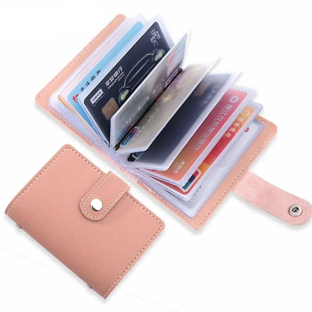 PU Leather Card Holder Wallet – 26 Slots RFID Blocking