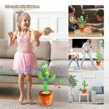 Kids Talking Dancing Cactus Plush Toy with Songs