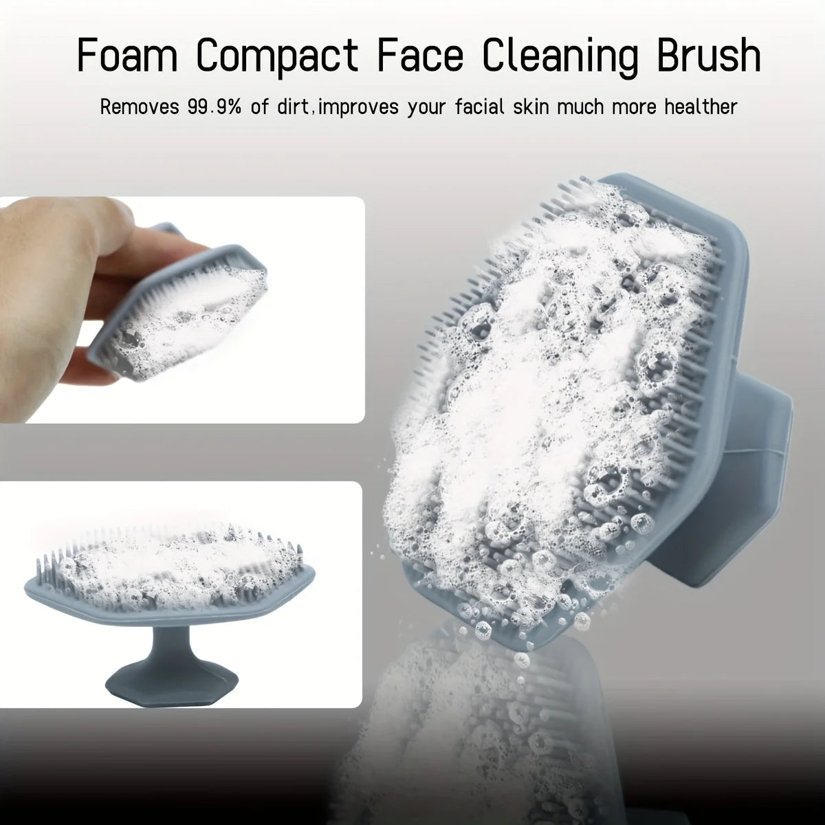 Silicone Facial Cleansing Tool - Gentle Exfoliation, Deep Cleansing, Removes Dead and Dry Skin, Trimming Beard Cleansing Brush