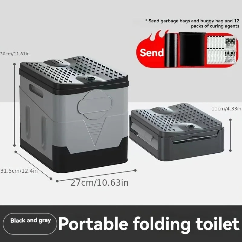 Portable Outdoor Camping Toilet – Foldable Car & Travel Toilet