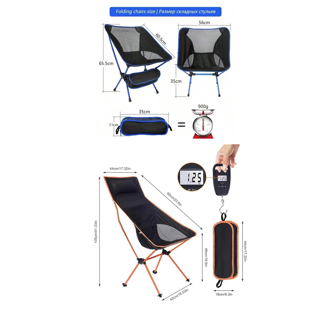 Ultralight Portable Folding Chair for Camping & Hiking