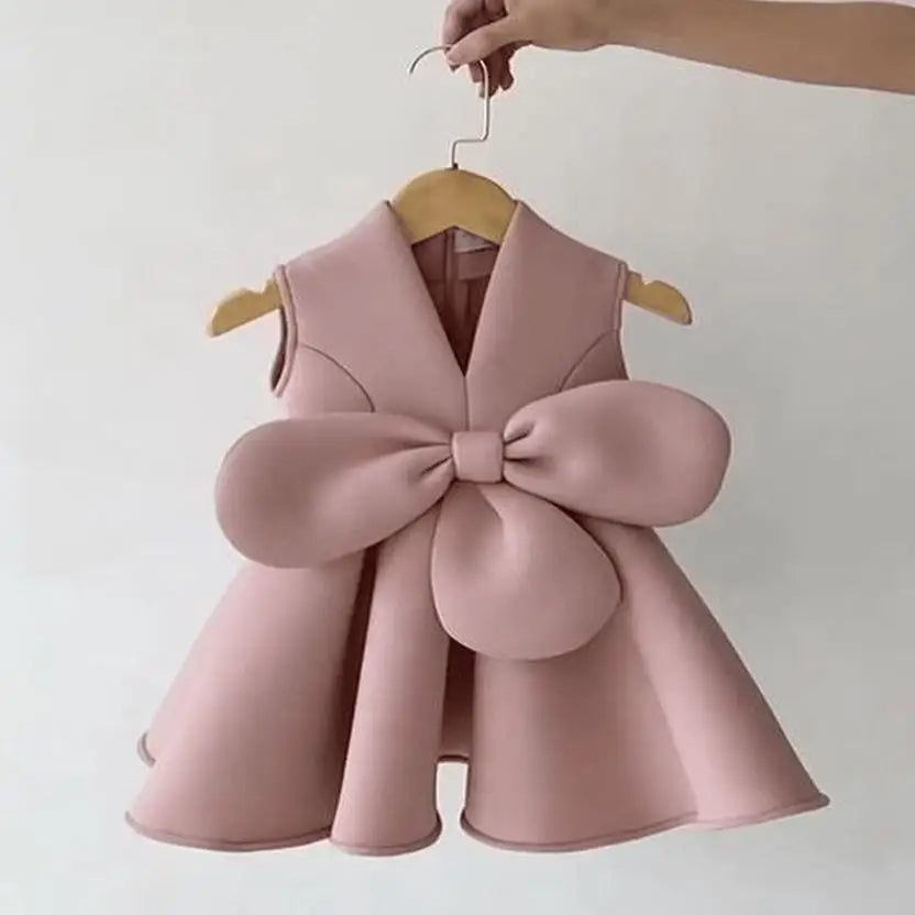 Summer Sleeveless Ball Gown Children Host Piano Performance Birthday Party Flower Girl Dresses A4080 Para Niñas Ropa Para Niña