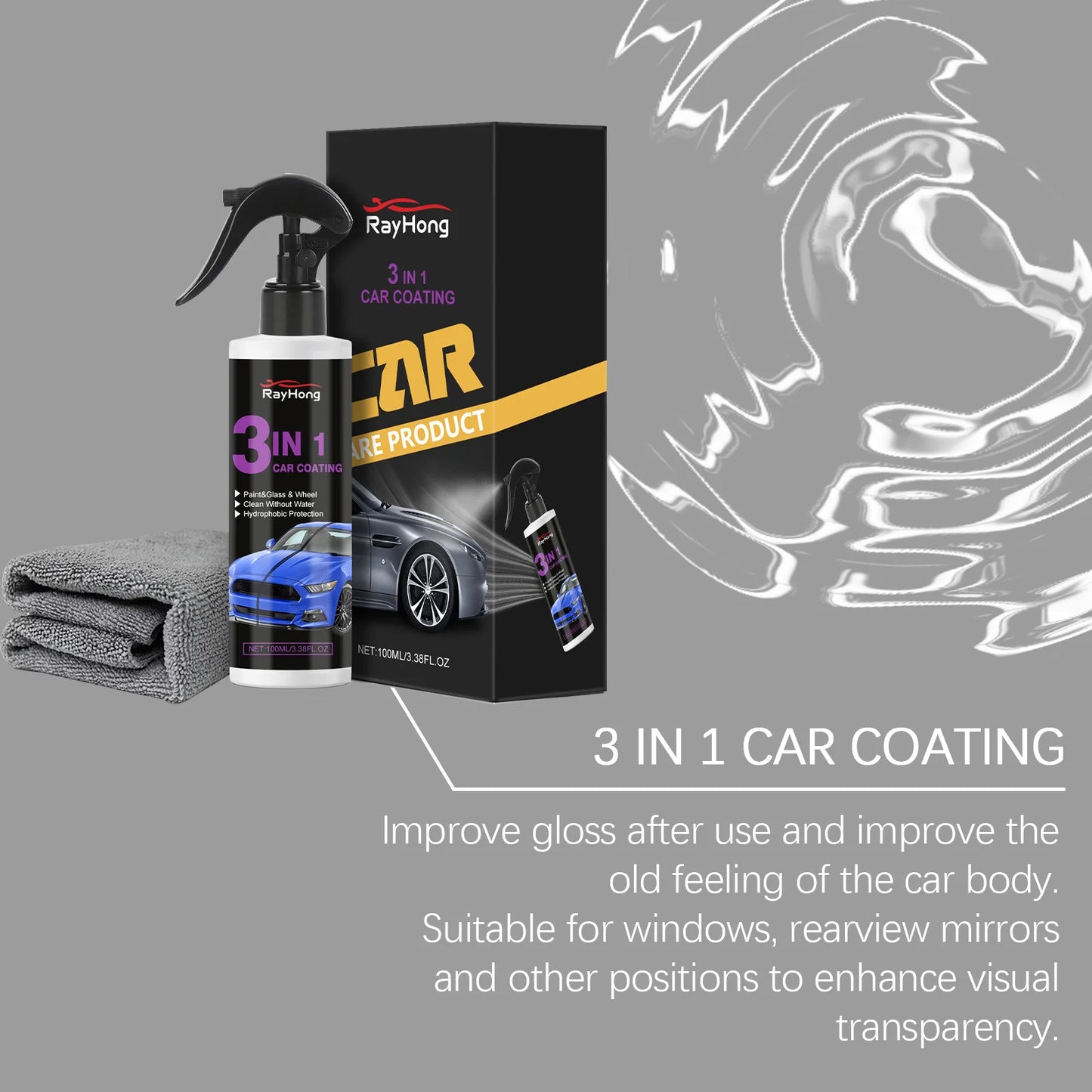 3-in-1 Car Ceramic Coating Liquid Crystal – High Protection