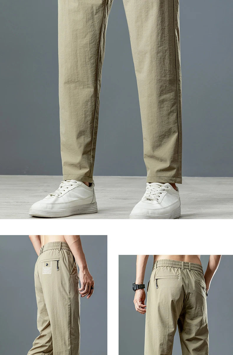 Men’s Ice Silk Stretch Business Casual Pants
