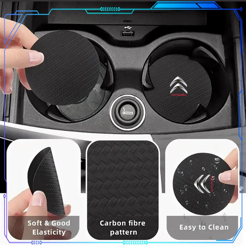 Car Cup Holder Mat Non-Slip Bottle Pad for Citroën