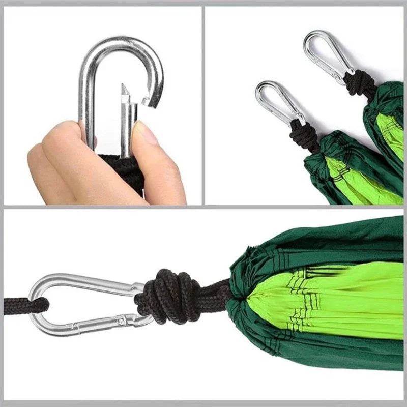 Single Portable Camping Hammock with Tree Straps & Storage Bag